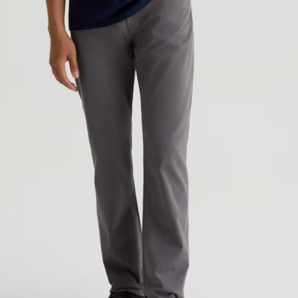 AG The Graduate Sueded Tailored Leg Pant - Grey - Picture 1 of 4